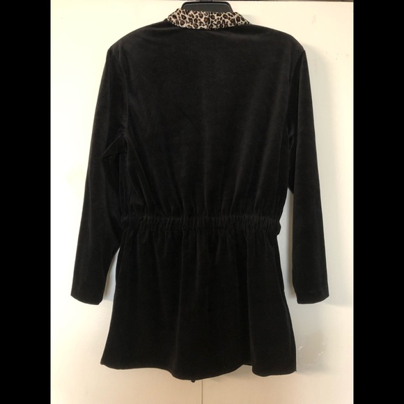 Anthony Mark Hankins Velvet jacket Size M Tie Waist Zipper - Picture 3 of 10